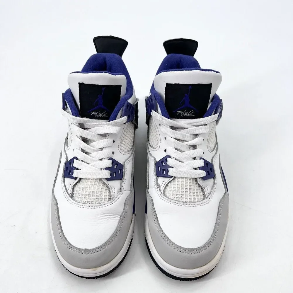 Nike Air Jordan 4 Retro GS Ultraviolet Neutral Gray White Sneakers